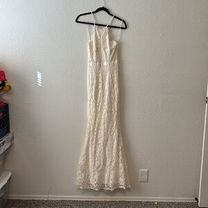 Lulu cream lace dress